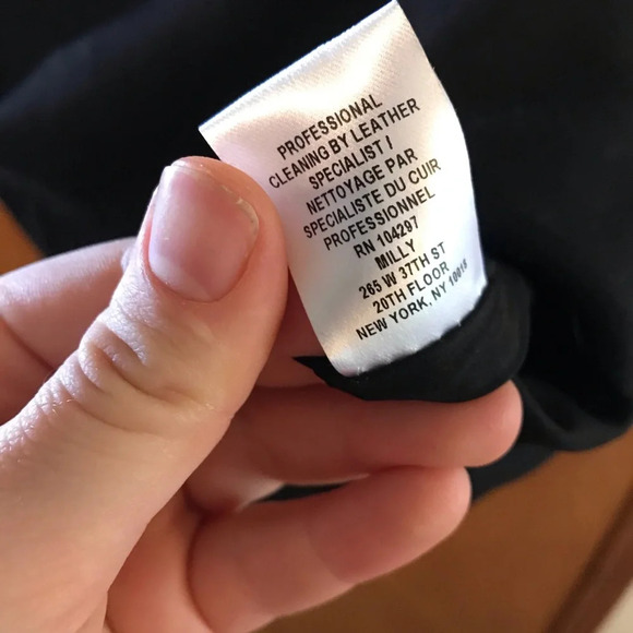 Milly Wool & Leather black dress, size 0 - Picture 6 of 8